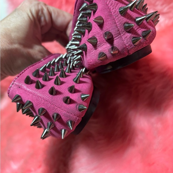 UNIF Hellraiser Studded Pink Loafers Size 6 - Picture 3 of 8